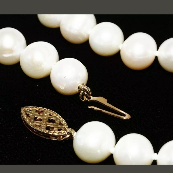 New 7.00 natural cream cultured pearl 14k clasp - Picture 7 of 7